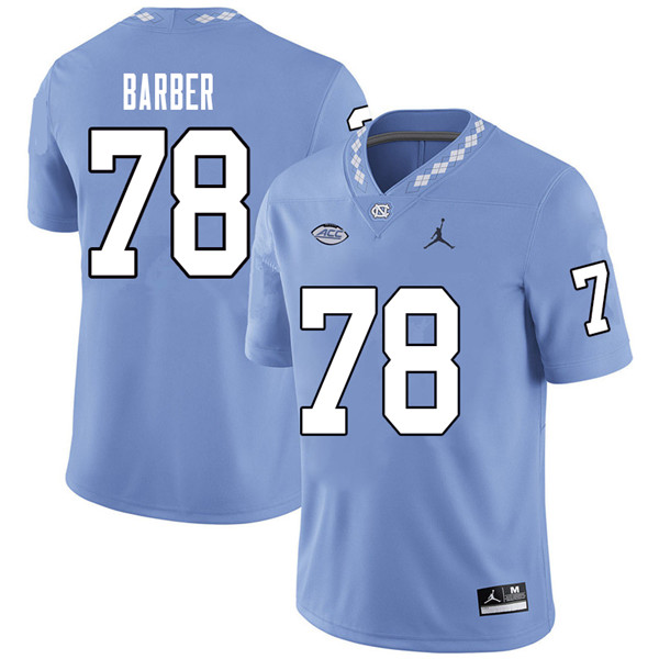 Jordan Brand Men #78 Layton Barber North Carolina Tar Heels College Football Jerseys Sale-Carolina B